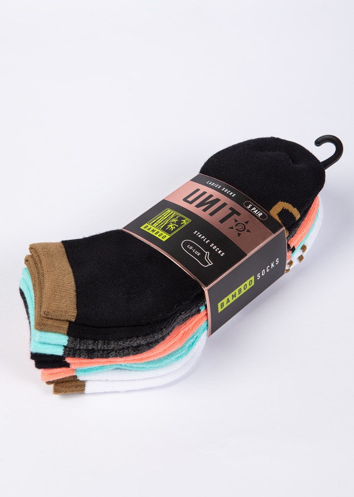 UNIT Ladies Lo-Lux 5PK Socks