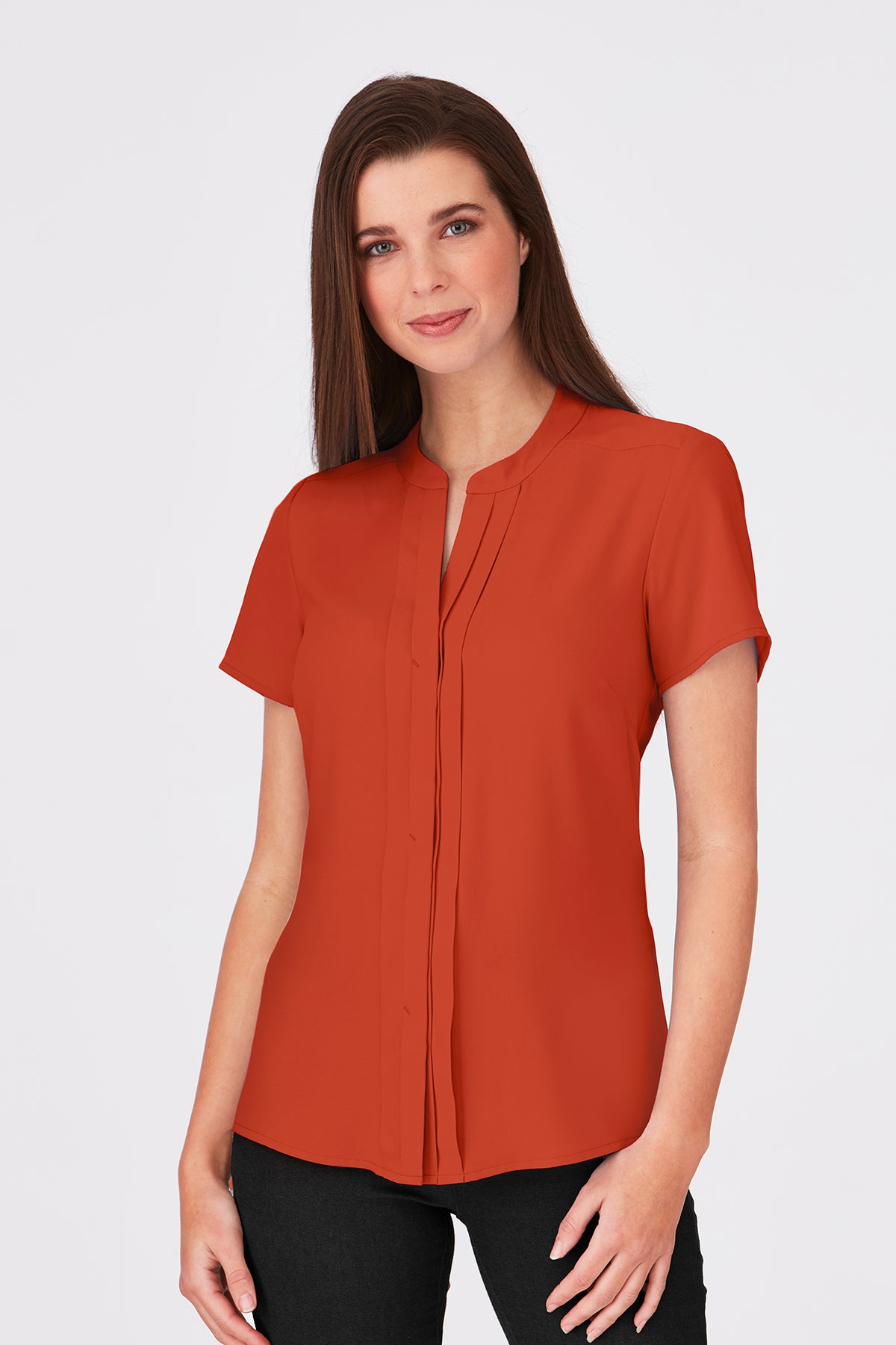 City Collection Envy S/S Pleated Front Shirt - 2288
