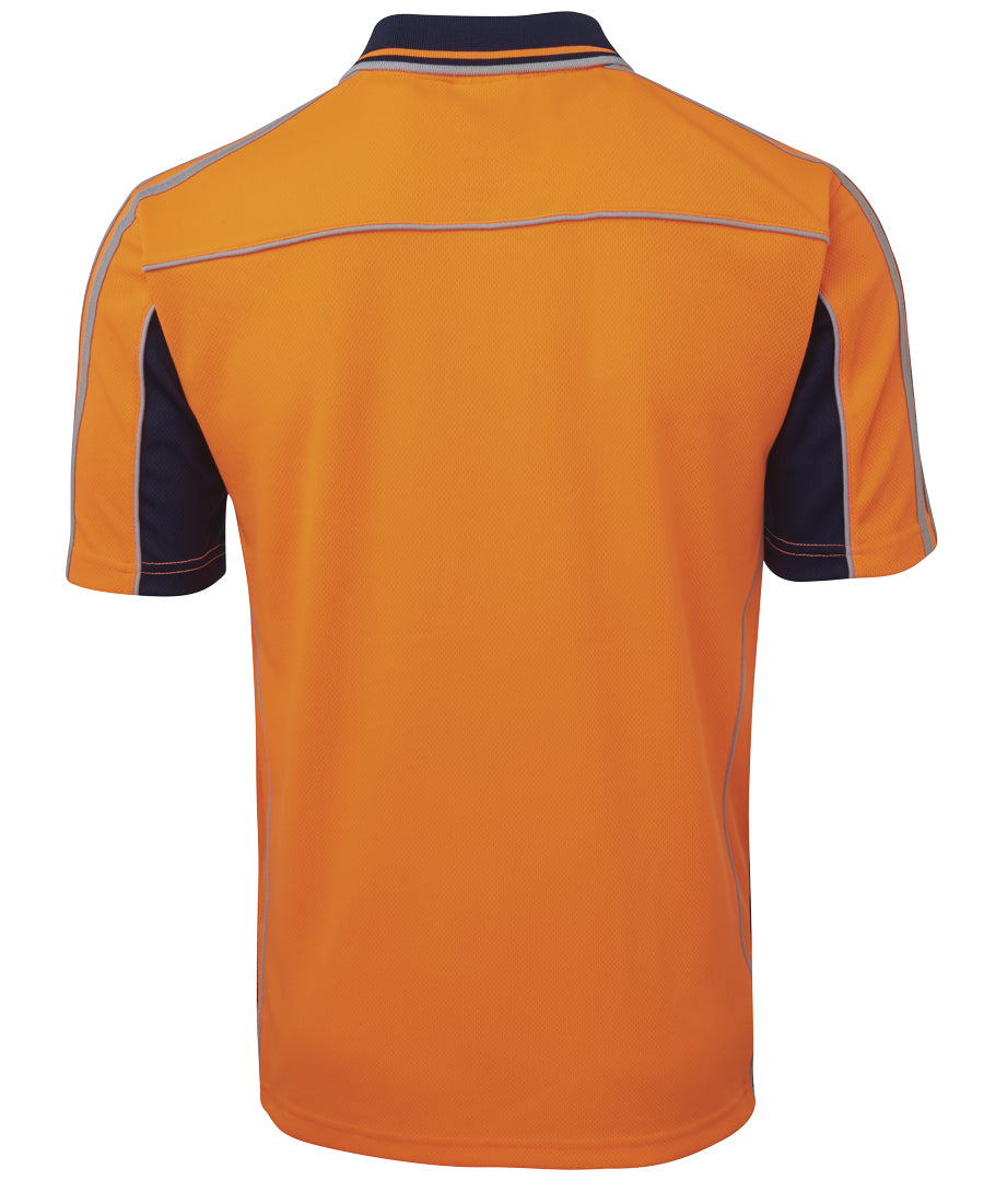 JB's Wear Hi Vis S/S Arm Tape Polo - 6AT4S