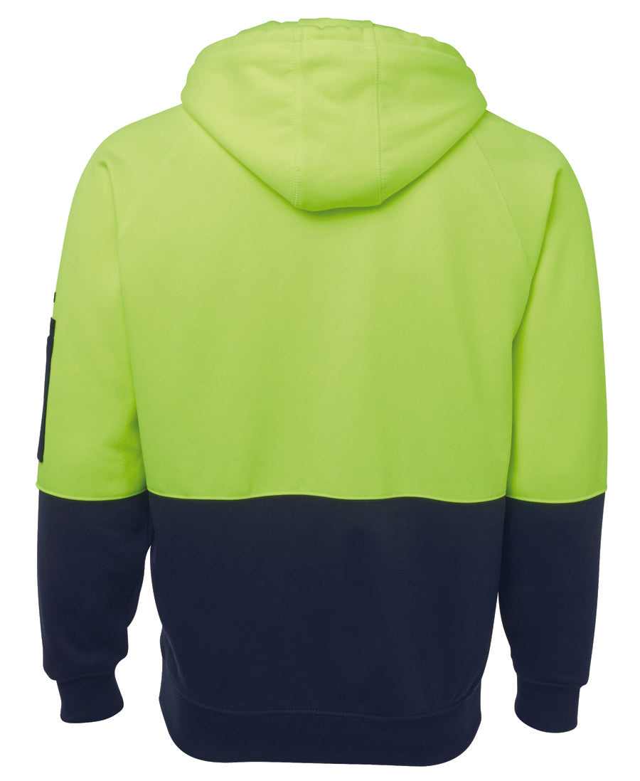 JB's Wear Hi Vis Full Zip Fleecy Hoodie - 6HVH