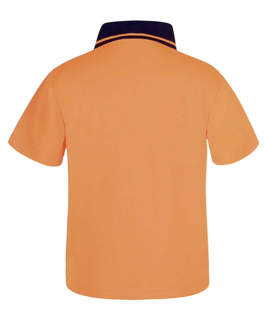 JB's Wear Kids Hi Vis Non Cuff Trad Polo - 6HVNC