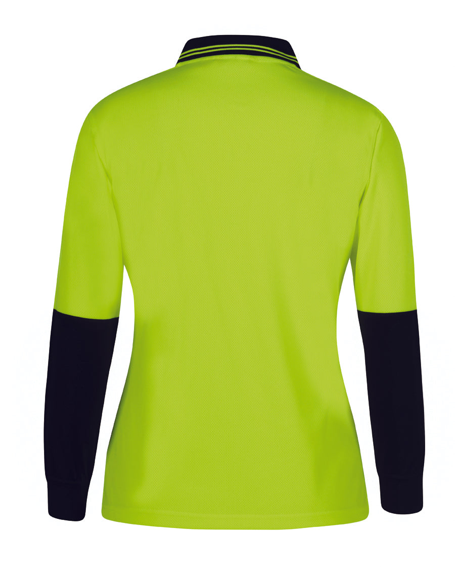 JB's Wear Ladies Hi Vis L/S Comfort Polo - 6LHCL