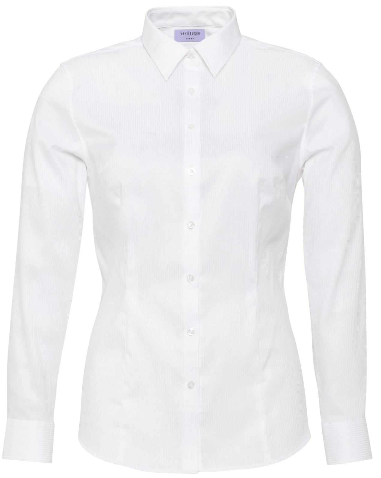 Van Heusen Women's Mini Herringbone Long Sleeve Shirt - AWL81U - Clearance