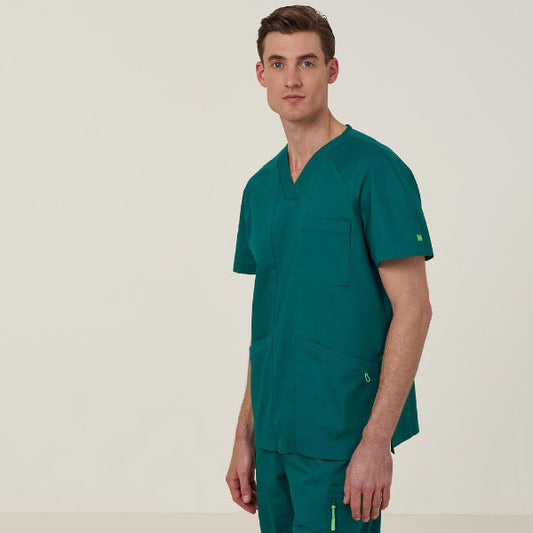 NNT Mens Carl Scrub Top - Hunter Green - CATRFV