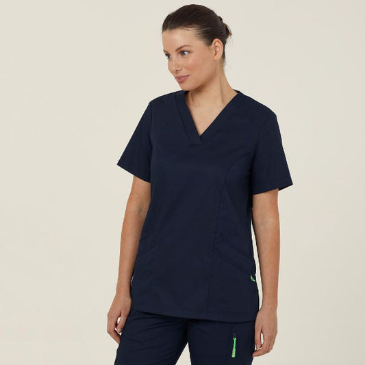NNT Womens Florence Scrub Top - Midnight - CATULM