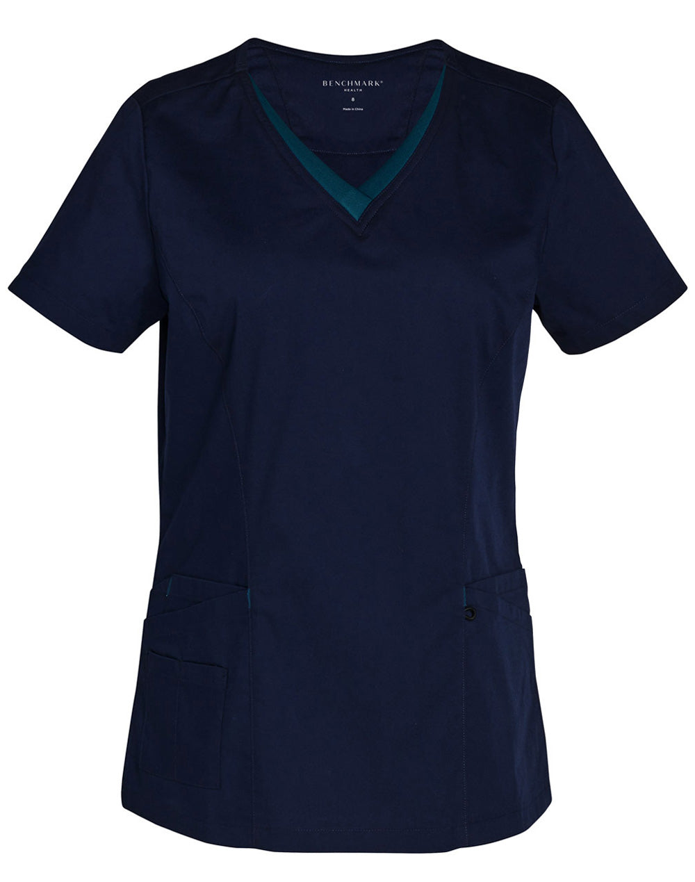 Benchmark Ladies Contrast Colour S/S Scrub Top - M7660
