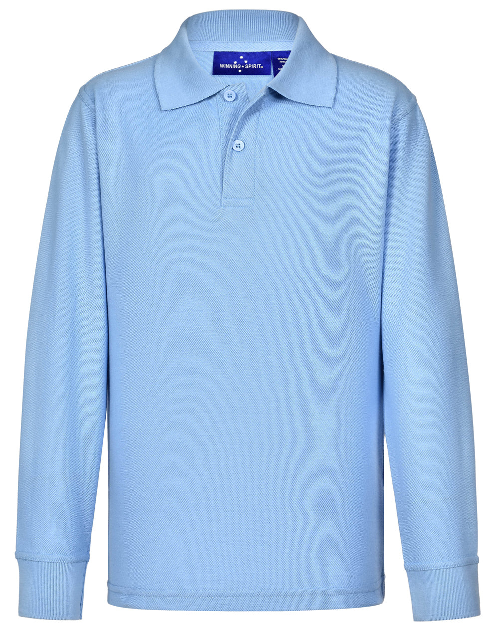 Winning Spirit Kids 240Gsm Poly/Cotton Pique L/S Polo - PS12K
