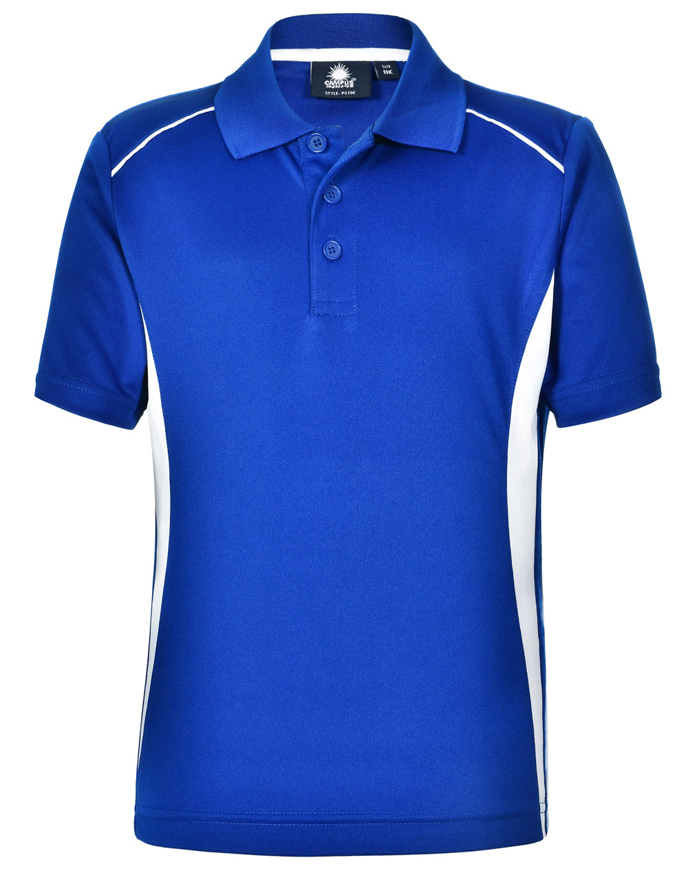 Winning Spirit Kids Cooldry S/S Contrast Interlock Polo - PS79K