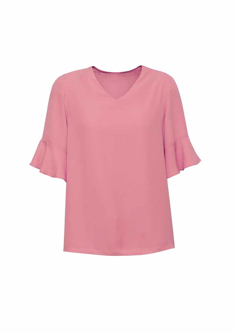 Biz Women's Aria Fluted Sleeve Blouse - RB966LS - Clearance