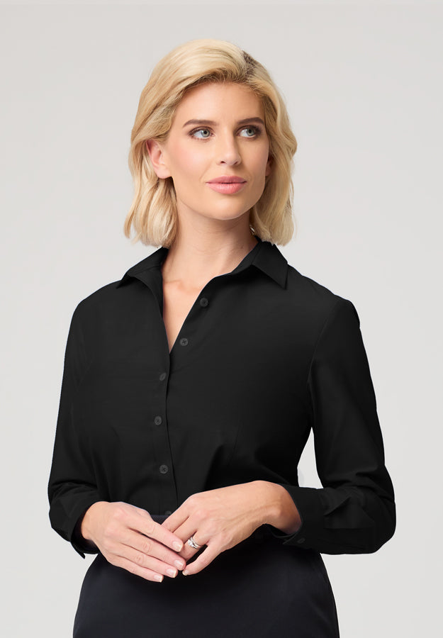 City Collection Ladies Cotton Comfort L/S Shirt - FSH70