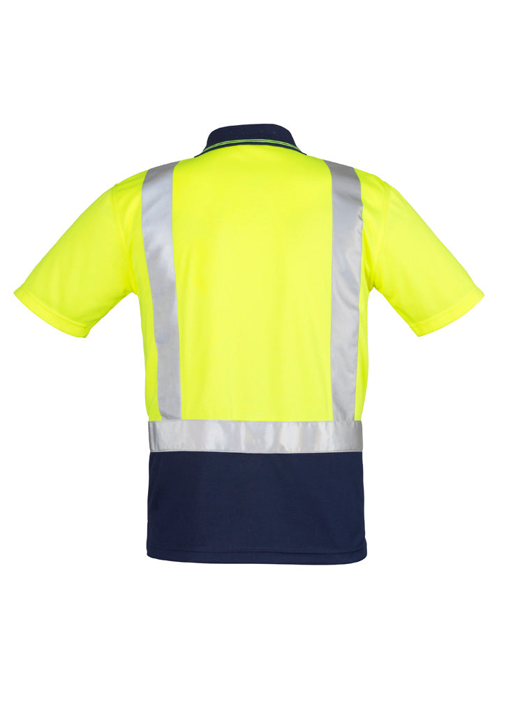 Syzmik Mens Hi Vis Spliced Short Sleeve Polo - Shoulder Taped - ZH233
