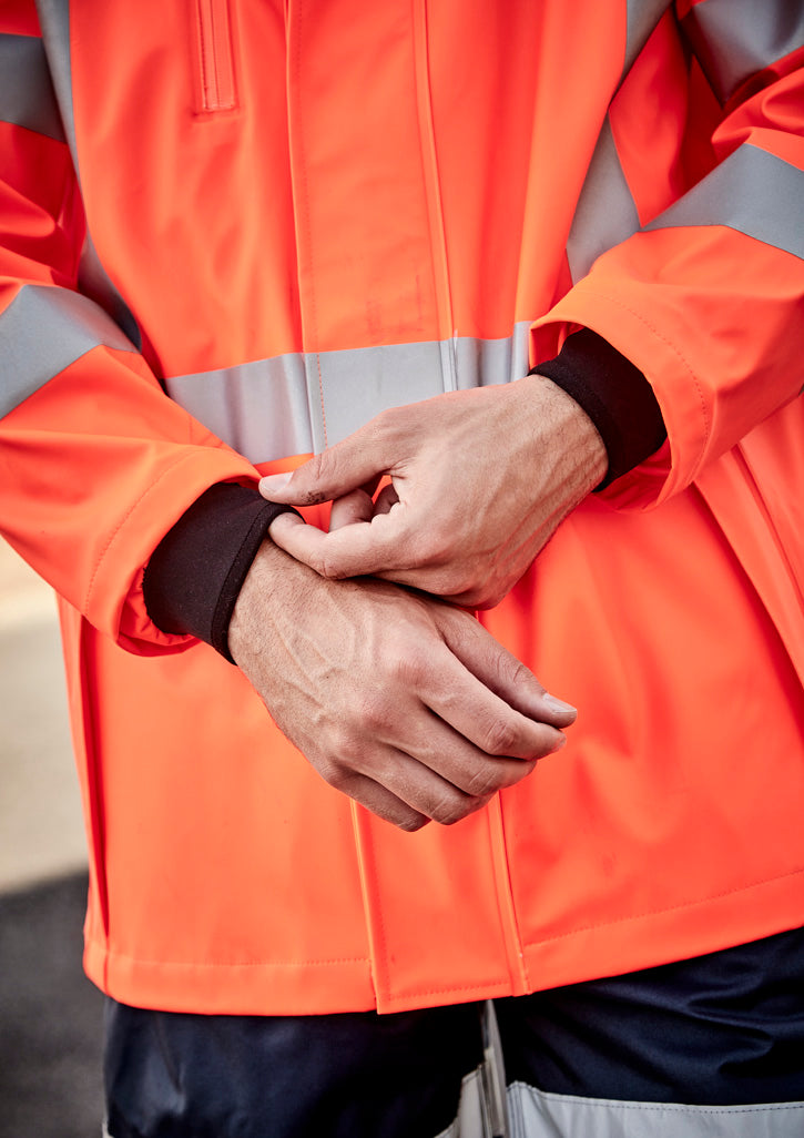 Syzmik Mens Hi Vis X Back Heavy Duty Waterproof Jacket - ZJ620-AU