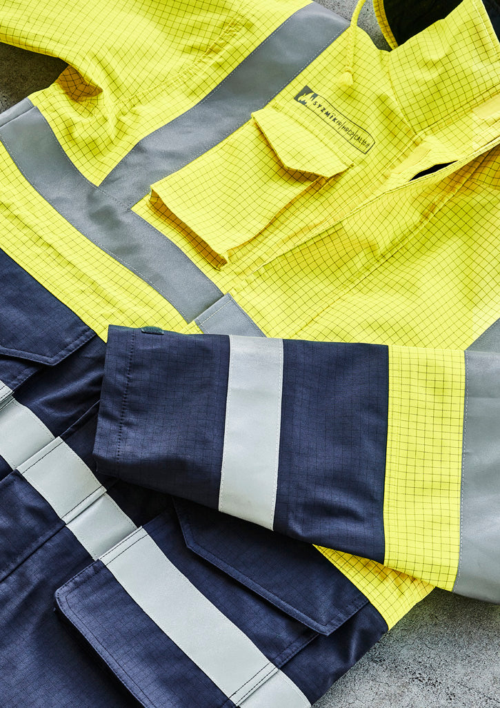 Syzmik Mens Flame Resistant PPE2 ARC Rated Antistatic Waterproof Jacket - ZJ900