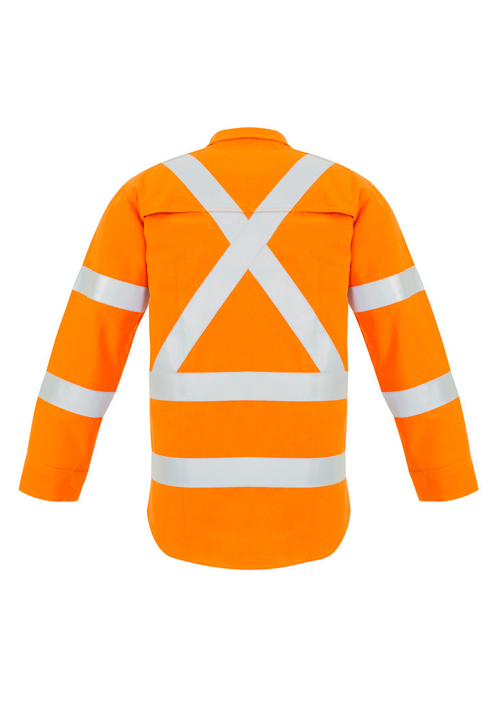 Syzmik Mens Flame Resistant PPE1 Hi Vis X Back Shirt - ZW137