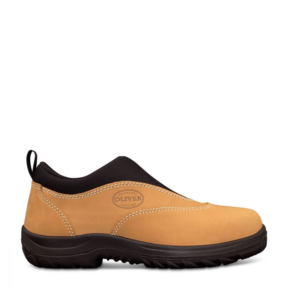 Oliver Wheat Slip On Safety Shoe