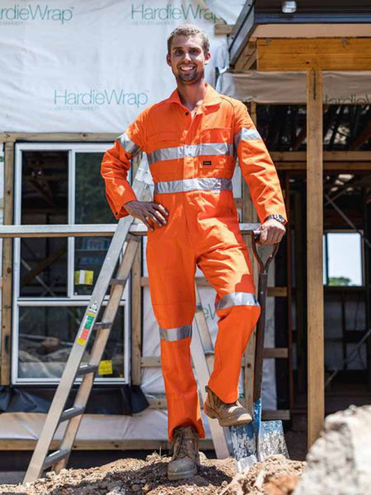 Bisley Mens Taped Hi Vis Drill Coverall - BC607T8