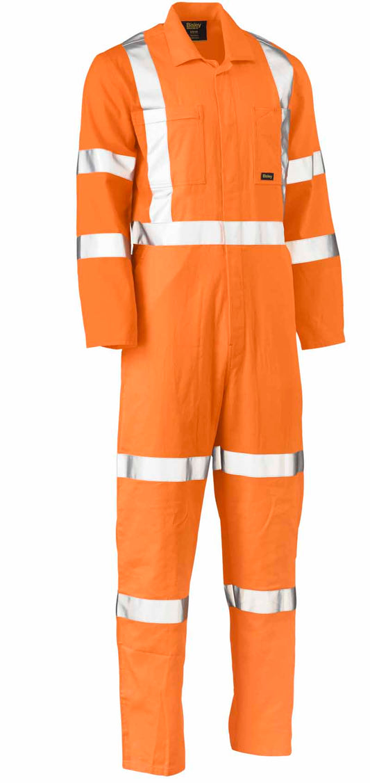 Bisley Mens X Taped Biomotion Hi Vis Lightweight Coverall - BC6316XT