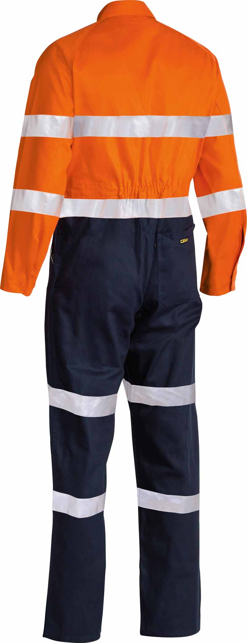 Bisley Mens Taped Two Toned Hi Vis Drill Coverall - BC6357T