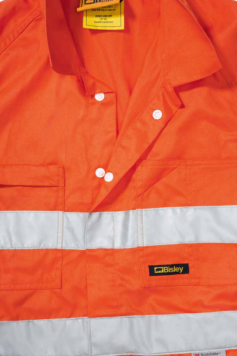 Bisley Mens Taped Hi Vis Lightweight Coverall - BC6718TW
