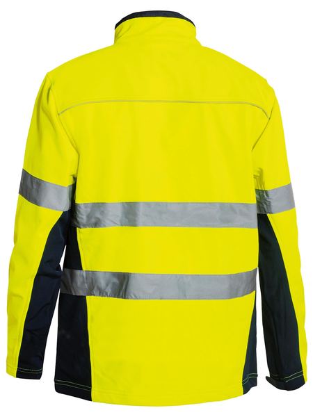 Bisley Mens Taped Hi Vis Soft Shell Jacket - BJ6059T
