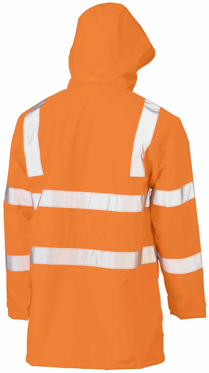 Bisley Mens Taped Hi Vis Rail Wet Weather Jacket - BJ6964T