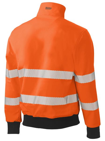 Bisley Mens Taped Hi Vis Soft Shell Bomber Jacket - BJ6979T