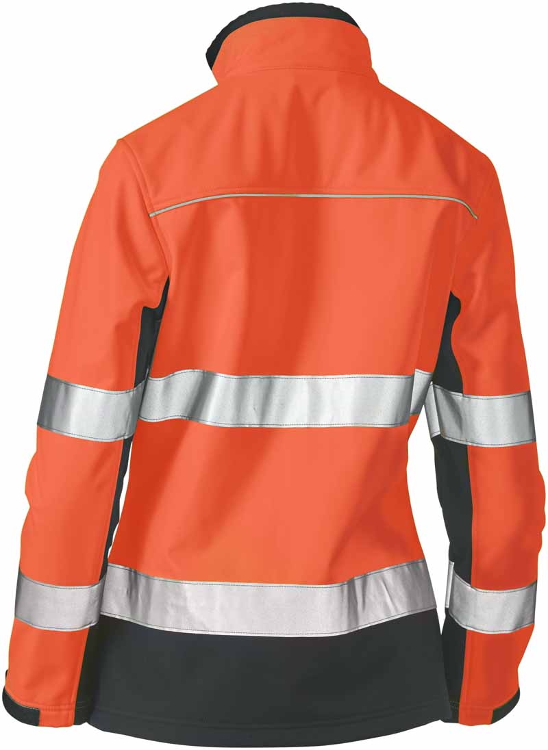 Bisley Womens Taped Two Toned Hi Vis Soft Shell Jacket - BJL6059T