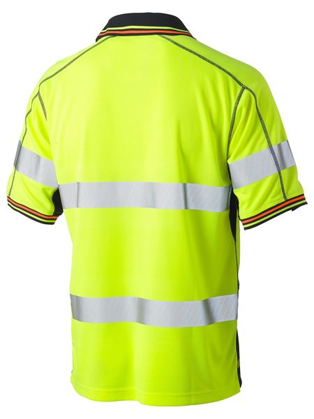 Bisley Mens Taped Hi Vis Polyester Mesh Polo Short Sleeve - BK1219T