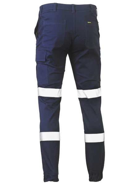 Bisley Mens Taped Biomotion Stretch Cotton Drill Cargo Cuffed Pants - BPC6028T