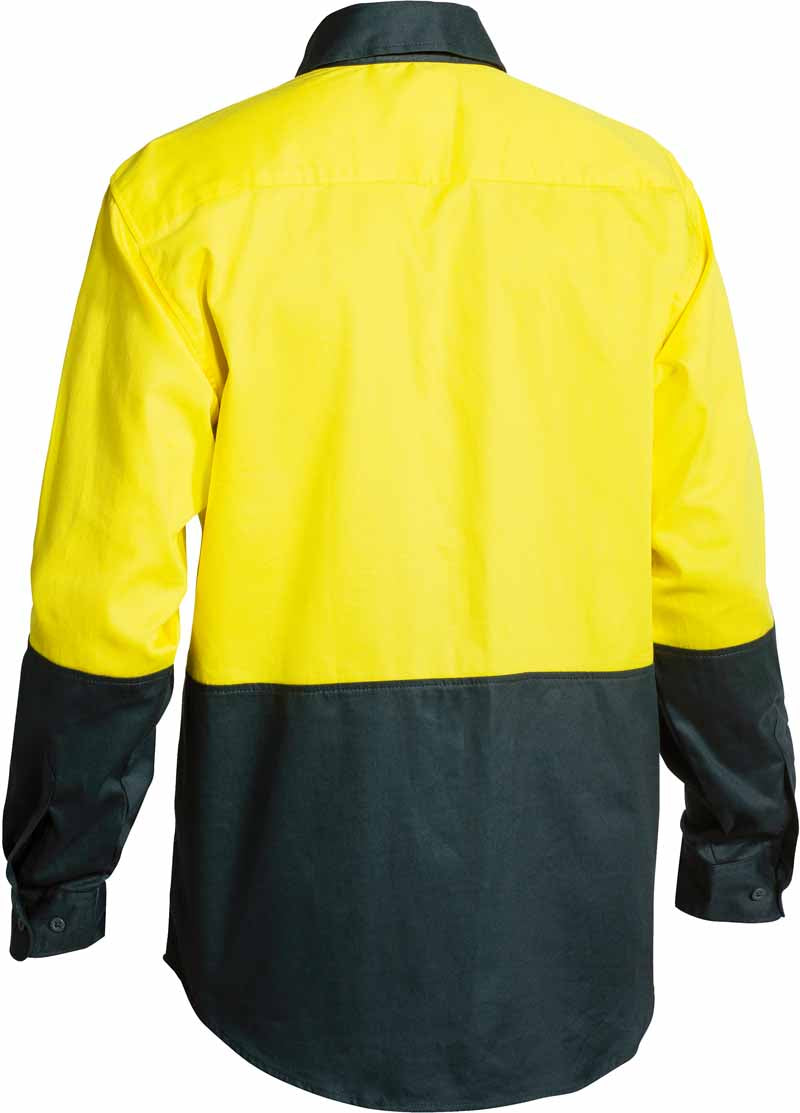 Bisley Mens Hi Vis Drill Shirt Long Sleeve - BS6267