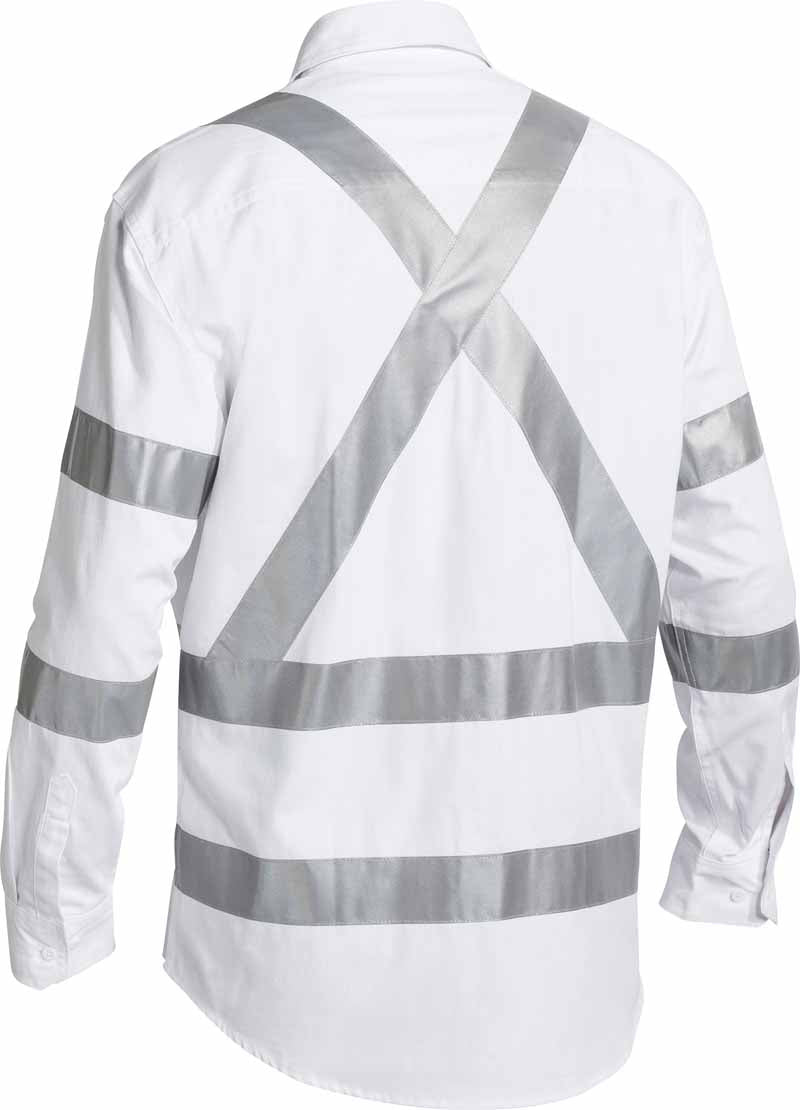 Bisley Mens Taped Night Cotton Drill Shirt Long Sleeve - BS6807T