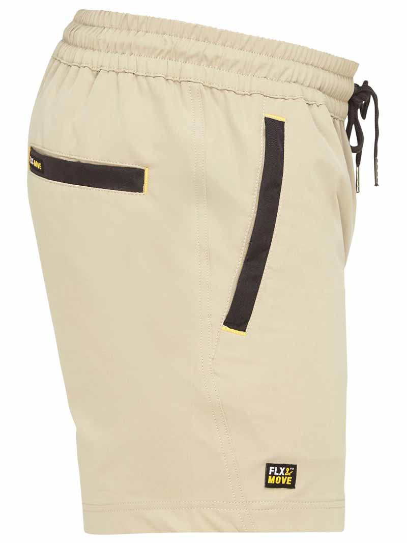 Bisley Mens Flx & Move 4 Way Stretch Elastic Waist Shorts - BSH1331