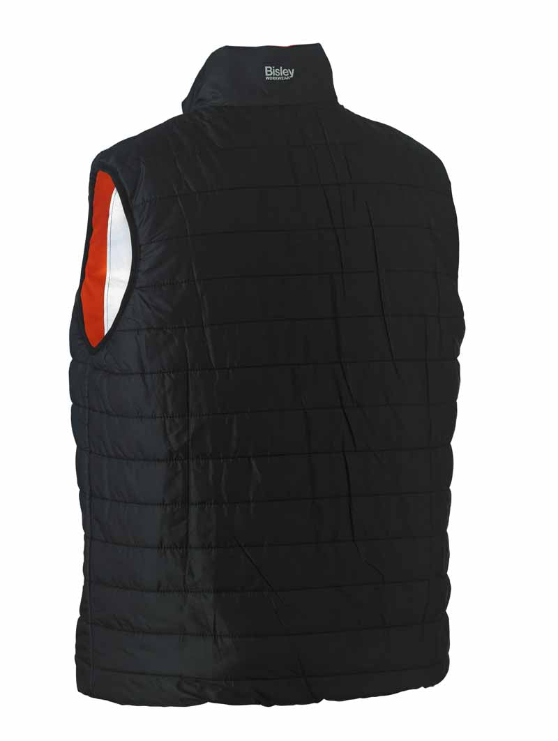 Bisley Mens Taped Hi Vis Reversible Puffer Vest - BV0330HT
