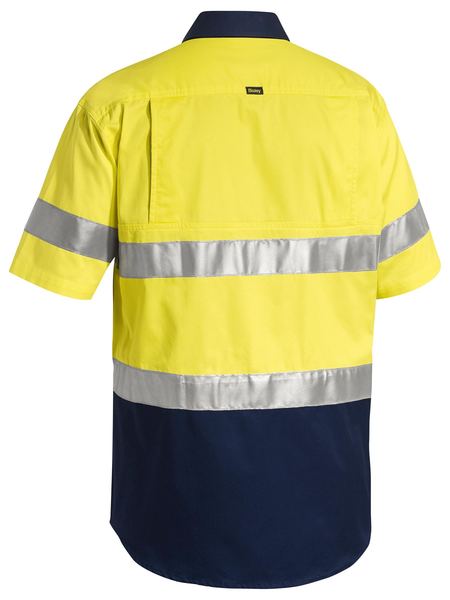 Bisley Mens Taped Hi Vis Cool Lightweight Shirt Short Sleeve - BS1896