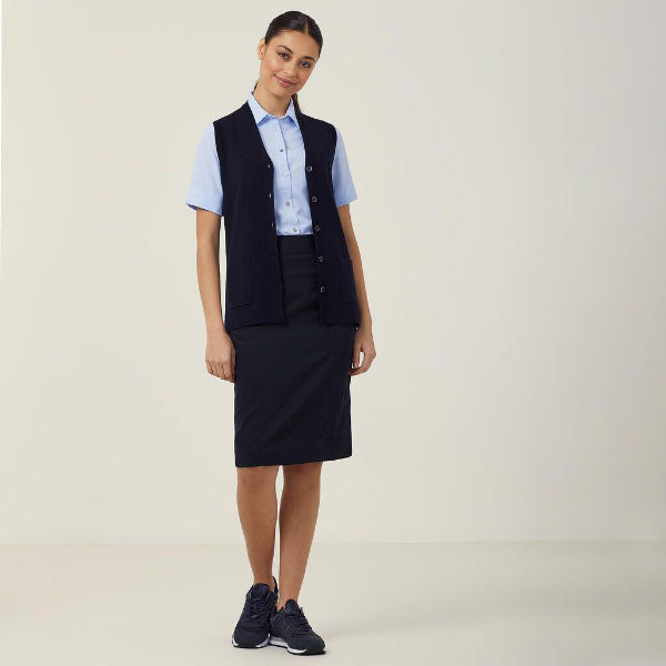 NNT Wool/Acrylic V Neck Vest - CAT51D