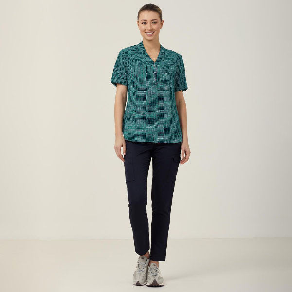 NNT Pixel Print Anti-Bac Poly Short Sleeve Tunic - CAT9R9