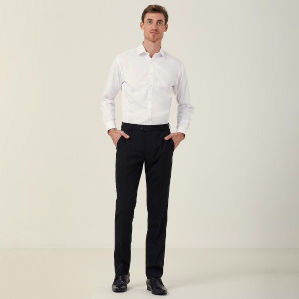 NNT Dobby Wool/Poly Stretch Slim Leg Pant - CATCGH