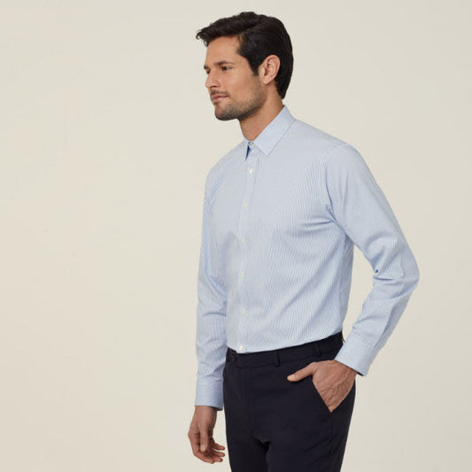 NNT Mens Avignon Stripe Long Sleeve Shirt