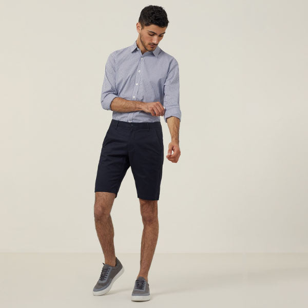 NNT Avignon Cotton/Poly Stretch Stripe Long Sleeve Shirt - CATJD9