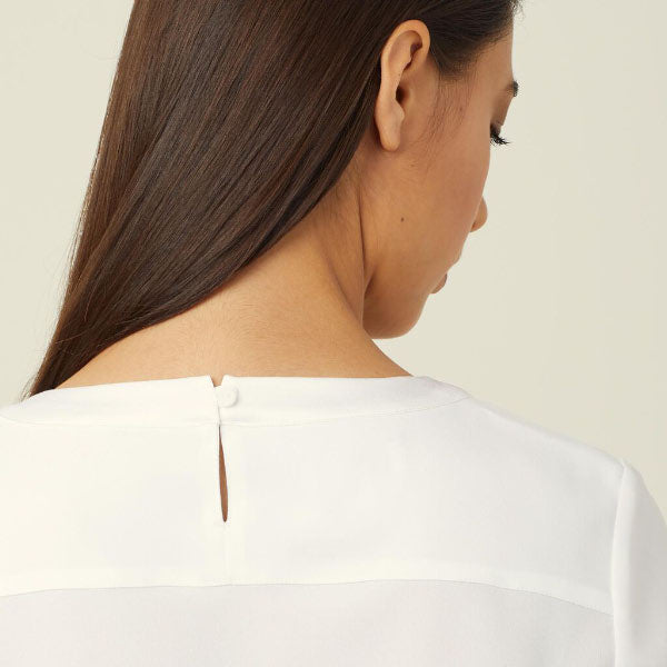 NNT Satin Back Crepe Short Sleeve Top - CATU2N