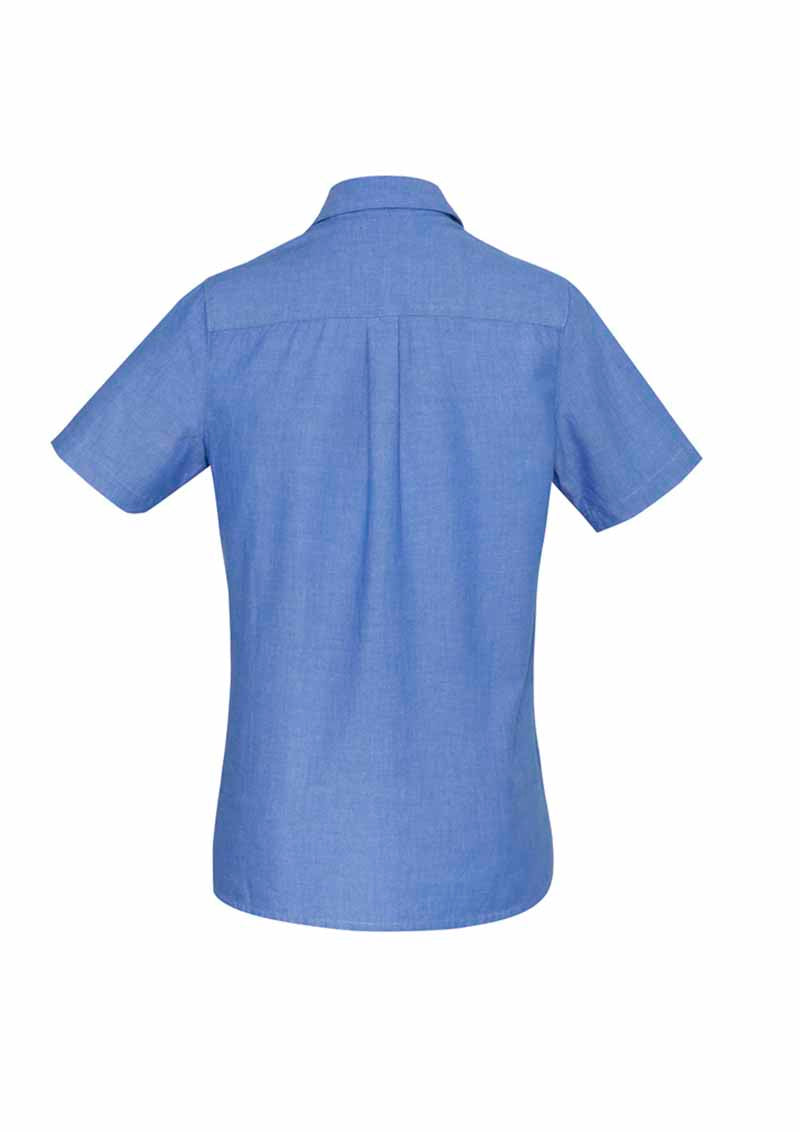 Biz Wrinkle Free Chambray Women's Short Sleeve Shirt - LB6200