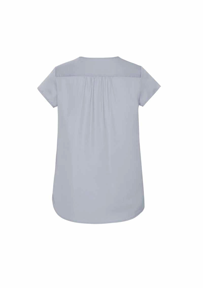 Biz Kayla Womens V-neck Pleat Blouse - RB967LS