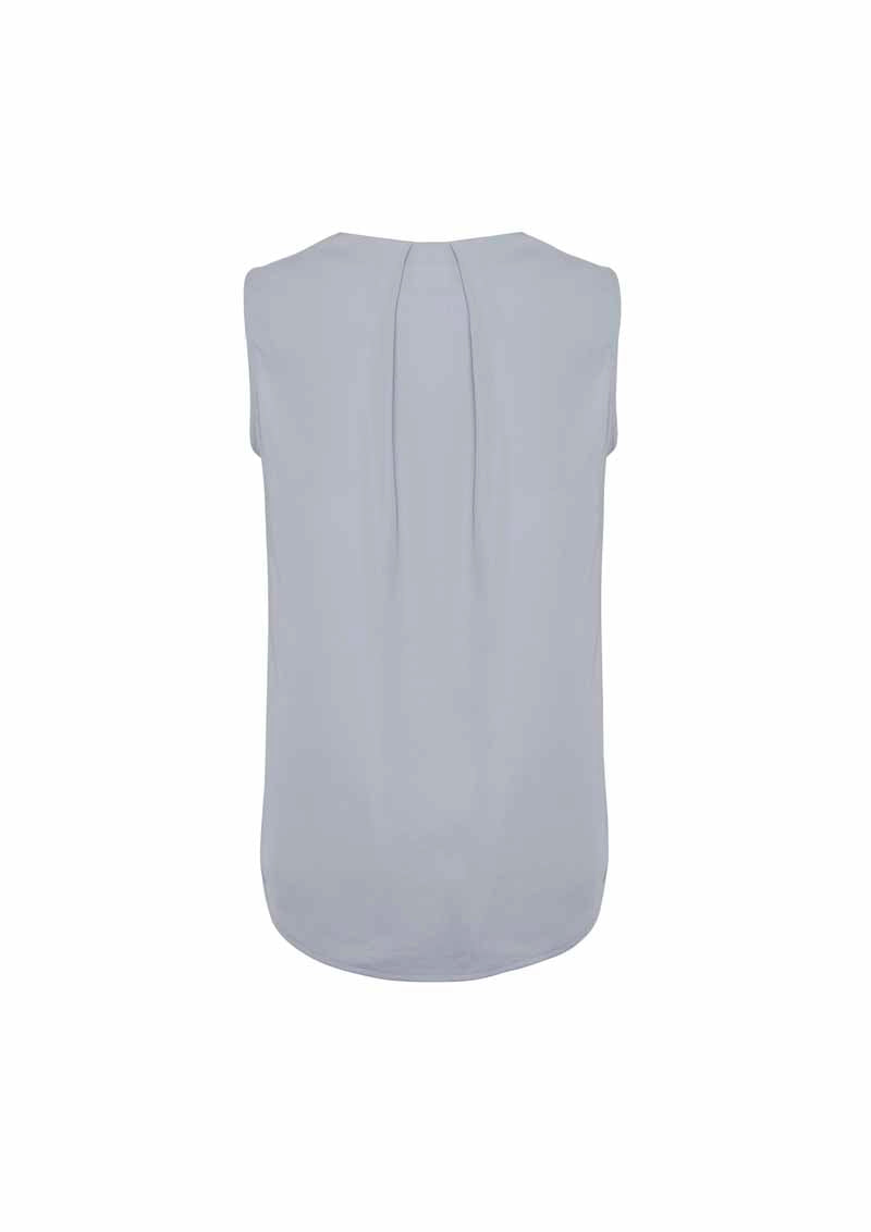 Biz Estelle Womens Sleeveless Pleat Blouse - RB973LN