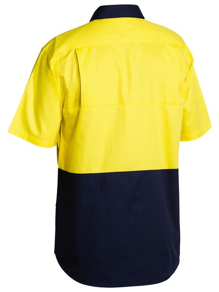 Bisley Mens Hi Vis Cool Lightweight Drill Shirt Short Sleeve - BS1895