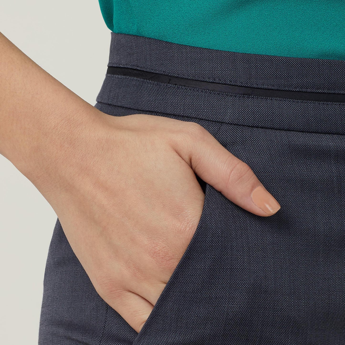 NNT Sharkskin Wool/Poly Slimline Detail Pant - CAT3N4