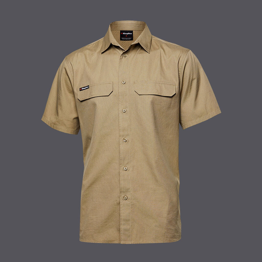KingGee Workcool Pro Stretch Cotton Ripstop Short Sleeve Shirt - K14022