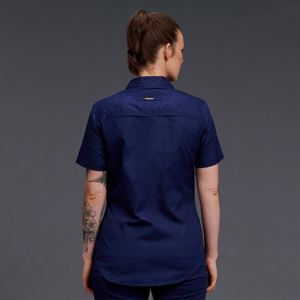 KingGee Women's Workcool 2 Cotton Ripstop Short Sleeve Shirt - K44205