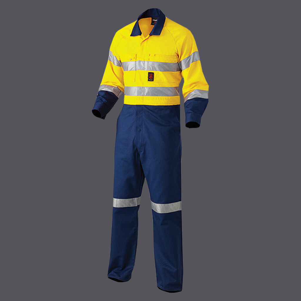 KingGee Originals Hi Vis Cotton Drill Taped Coverall - K51525