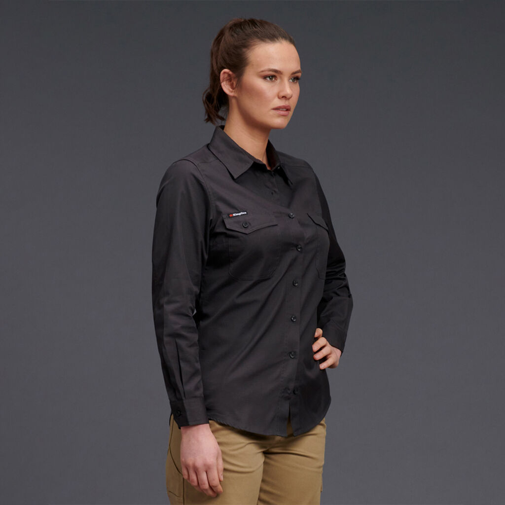 KingGee Workcool Women's Long Sleeve Hi Vis Work Shirt K44544 main image 1