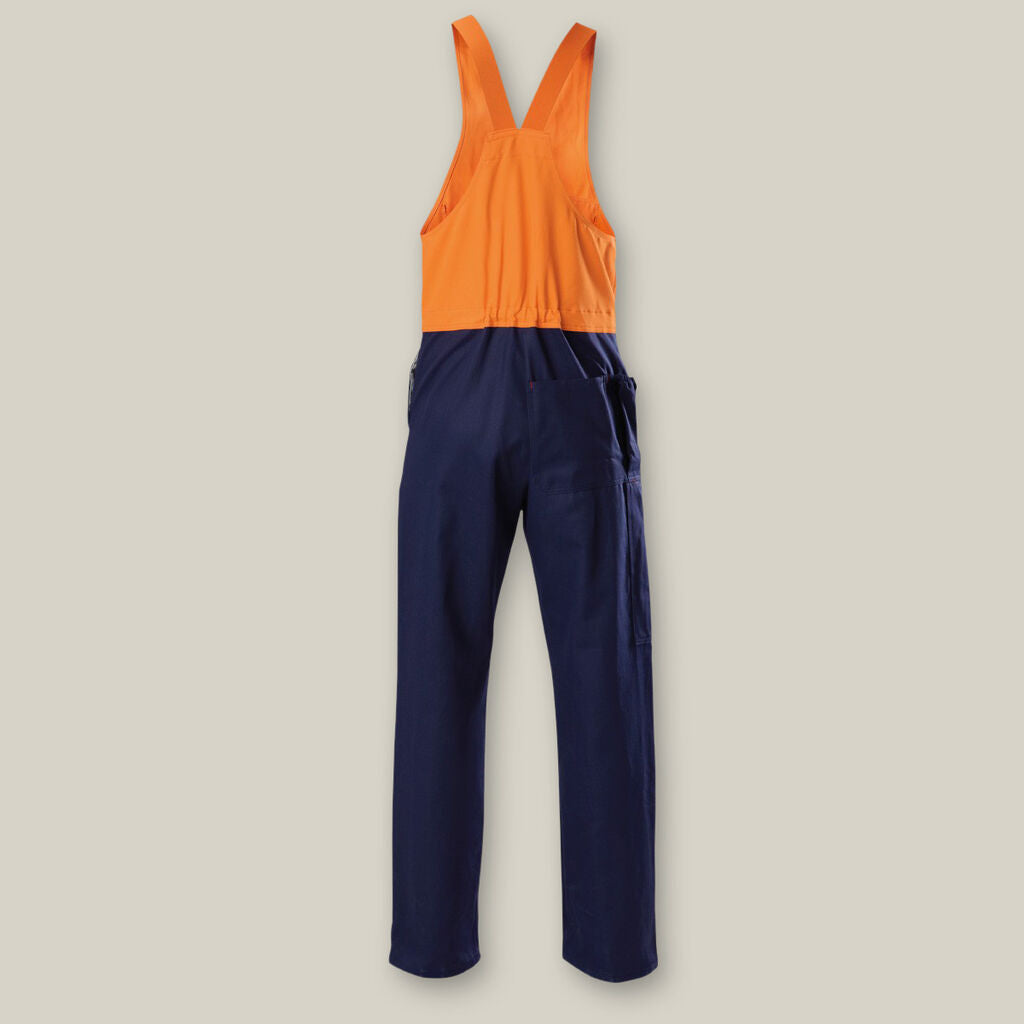 Hard Yakka Hi-Vis Two Tone Cotton Drill Action Back Overall - Y01526